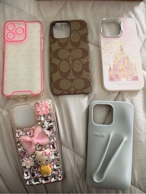 RHODE Phone Case Bundle — Pink, Brown, White, Gray